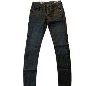 G-Star Raw Ocean Skinny Slate Denim 3D Raw Blue Jeans Sz 26 x 33 NWT